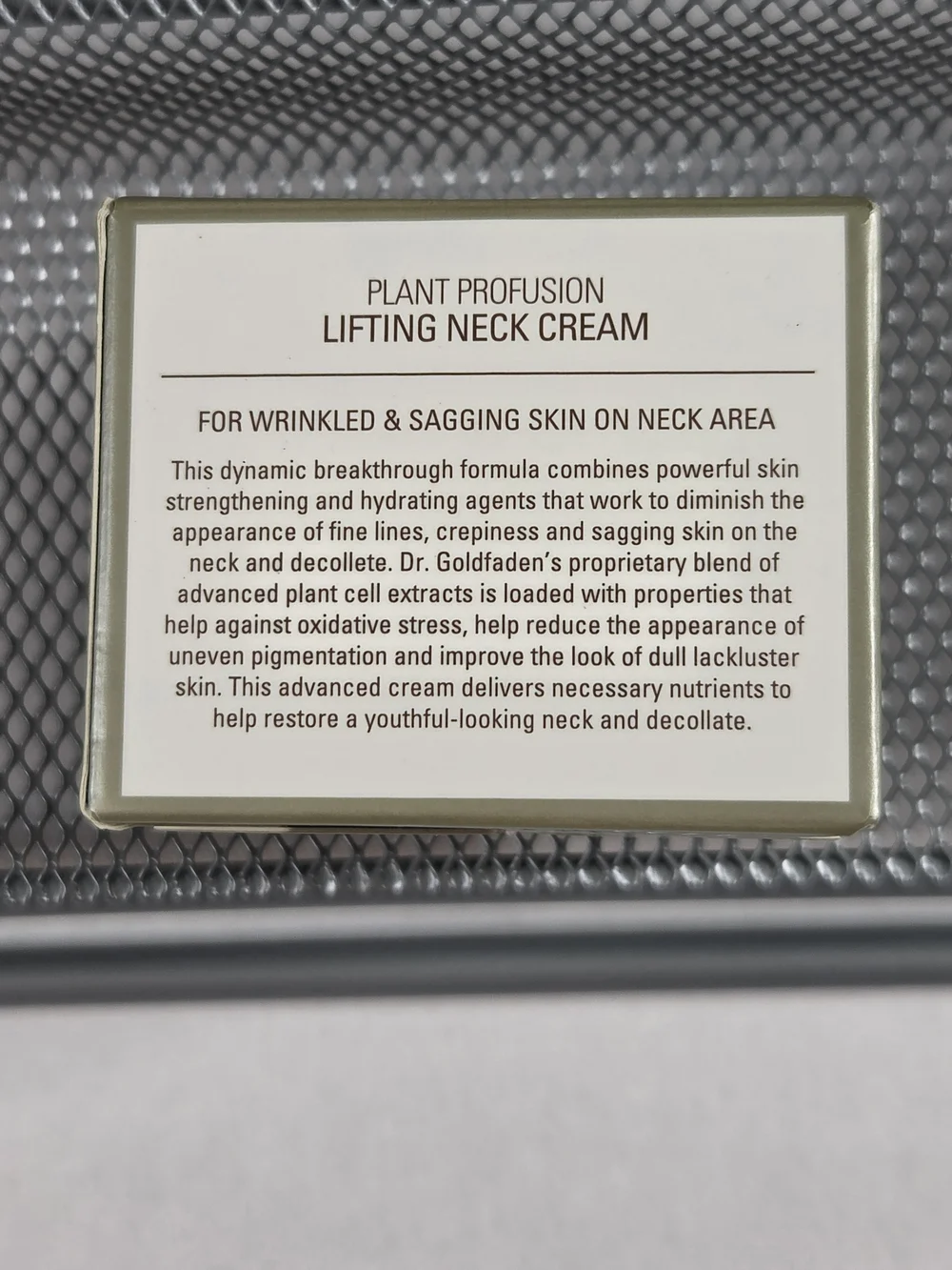 Goldfaden MD Plant Profusion Lifting Neck Cream - White 1.7 Oz/50 Ml NIB